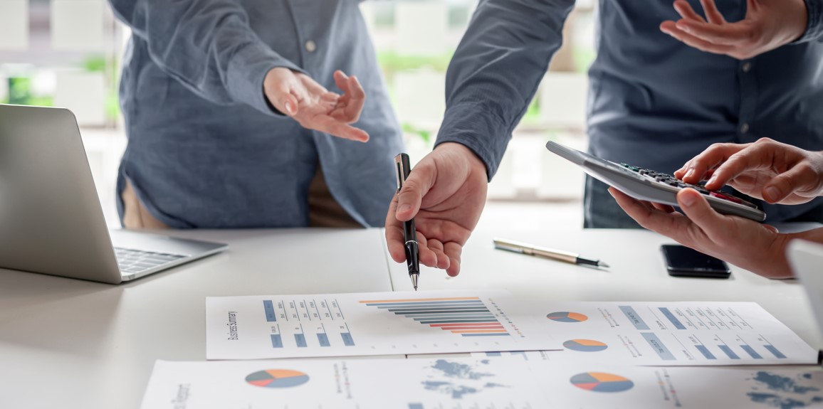 people studying charts